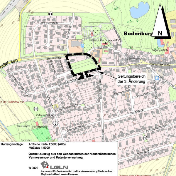 Bild vergrößern: Lageplan - B-Plan Nr. 2 Finkenhütte West 3. Änderung