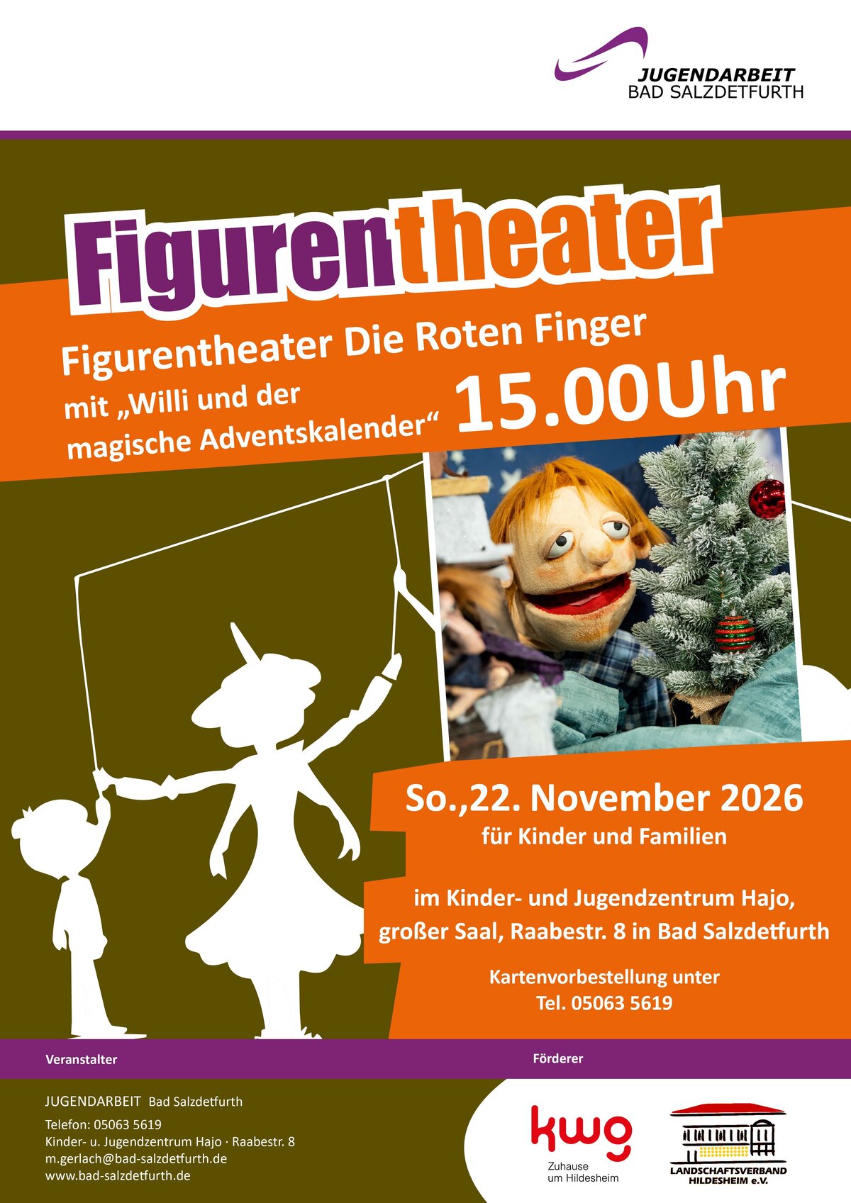 Plakat Figurentheater f&uuml;r 22. November