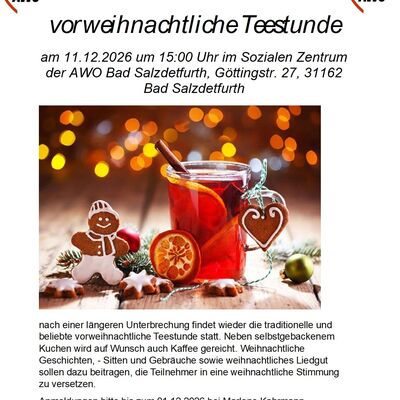Vorweihnachtliche Teestunde der AWO