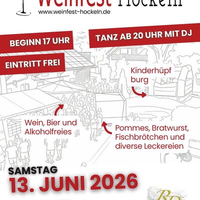 Plakat Weinfest Hockeln 2026