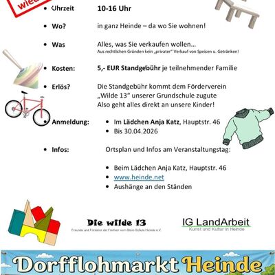 Plakat Dorfflohmarkt Heinde